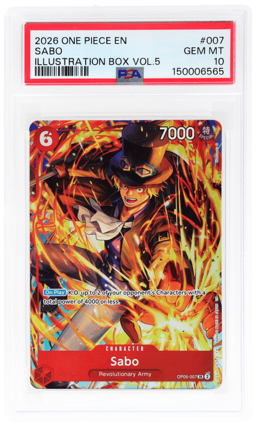 2026 One Piece Promo Illustration Box Volume 5 Sabo #OP05007 PSA 10