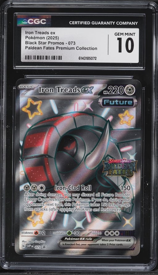 2025 Pokemon SV Promo Paldean Fates Premium Collection Full Art Iron Treads EX #73 CGC 10