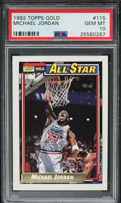 1992 Topps Gold Michael Jordan #115 PSA 10 GEM MINT