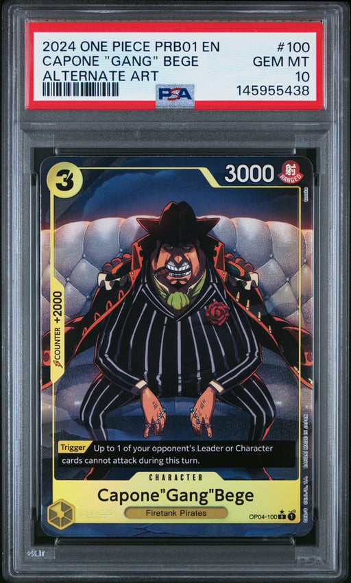 2024 ONE PIECE PRB01-PREMIUM BOOSTER -ONE PIECE CARD THE BEST- 100 CAPONE "GANG" BEGE ALTERNATE ART PSA 10