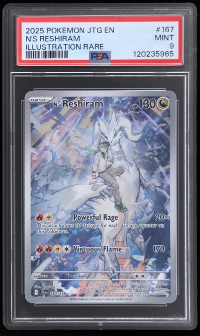 2025 Pokemon Scarlet and Violet Journey Together Illustration Rare N's Reshiram #167 PSA 9