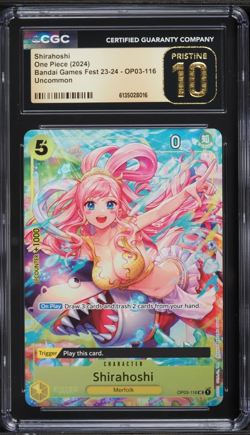 2024 One Piece Bandai Games Fest Shirahoshi #OP03-116 CGC 10 PRISTINE