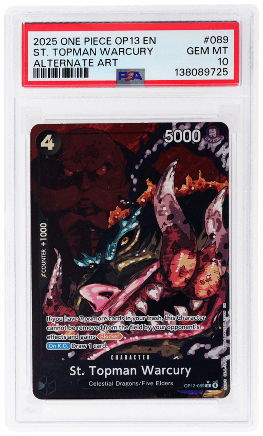 2025 One Piece Carrying On His Will Alternate Art St. Topman Warcury #OP13089 PSA 10
