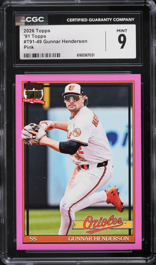 2026 Topps '91 Topps Pink Gunnar Henderson #T91-49 CGC 9 MINT