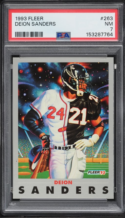 1993 Fleer Football Deion Sanders #263 PSA 7 NRMT