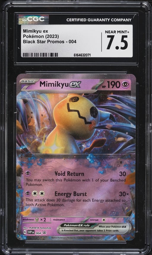 2023 Pokemon Scarlet & Violet Black Star Promo Holo Mimikyu ex #4 CGC 7.5 NRMT+