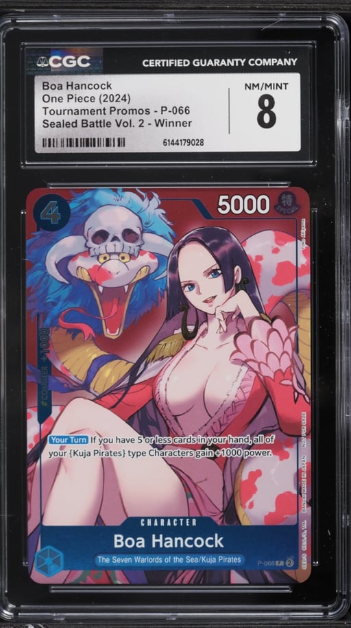 2024 One Piece Tournament Promo Sealed Vol. 2 Winner Alt Art Boa Hancock #P-066 CGC 8 NM-MT