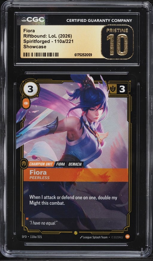2026 Riftbound League Of Legends Spiritforged Fiora #110a CGC 10 PRISTINE