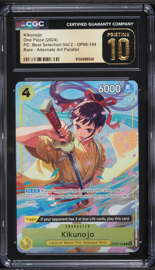 2024 One Piece Premium Collection Best Selection Volume 2 Alt Art Kikunojo #OP06-104 CGC 10