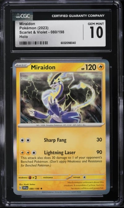 2023 Pokemon Scarlet & Violet Holo Miraidon #80 CGC 10 GEM MINT