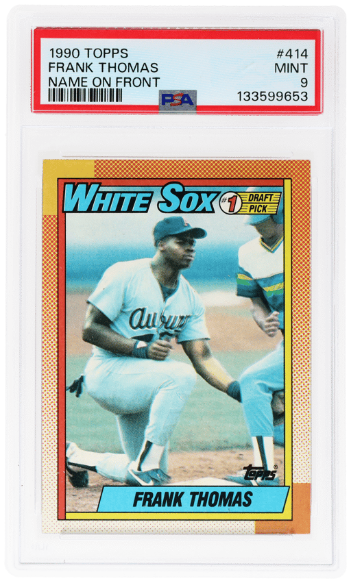 1990 Topps Name On Front Frank Thomas #414 PSA 9