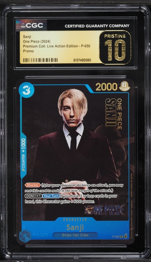 2024 One Piece Promo Premium Collection Live Action Edition Sanji #P-050 CGC 10 PRISTINE