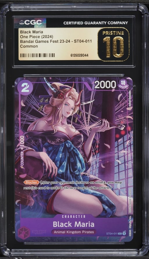 2024 One Piece Bandai Games Fest '23-'24 Black Maria #ST04-011 CGC 10 PRISTINE
