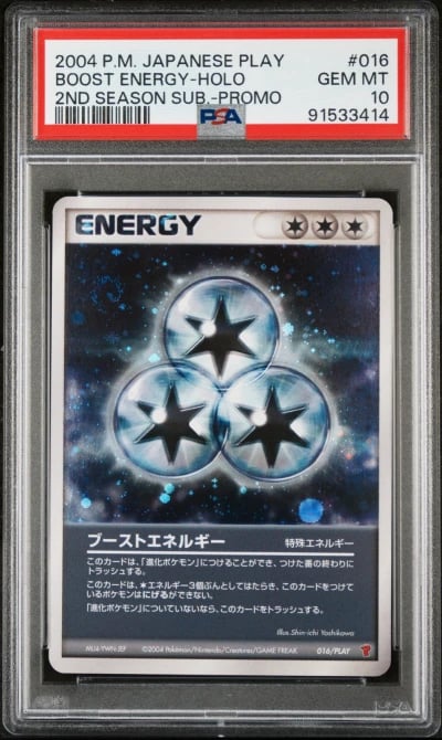 2004 POKEMON JPN PLAY PROMO 2ND SEASON SUBSCRIPTION BOOST ENERGY-HOLO PSA 10