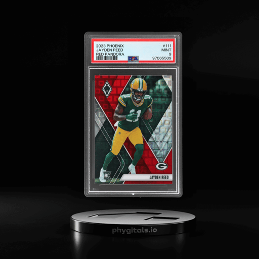 2023 Panini Phoenix Red Pandora Jayden Reed #111 8/10 PSA 9