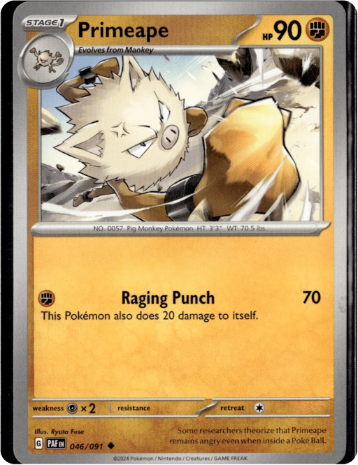 2024 Primeape #46 Paldean Fates