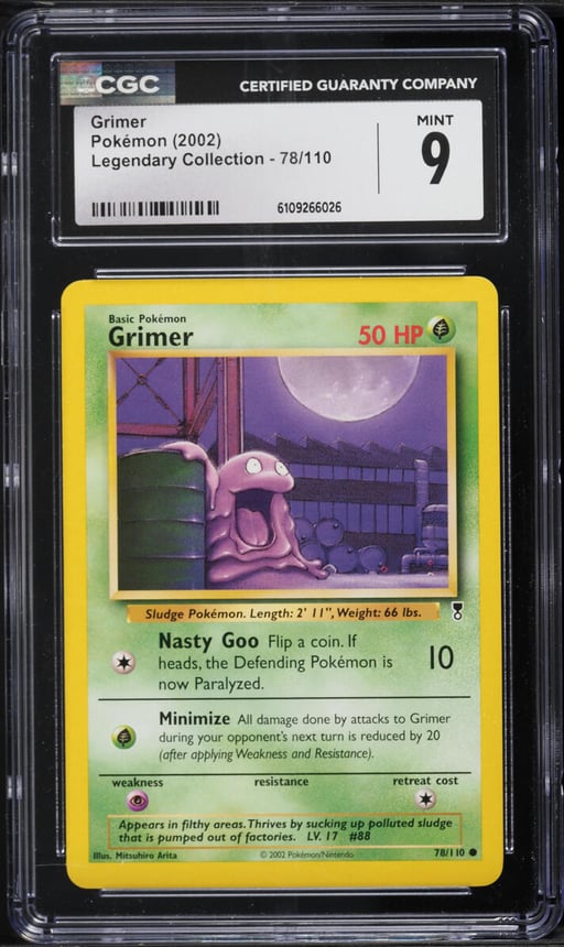 2002 Pokemon Legendary Collection Grimer #78 CGC 9 MINT