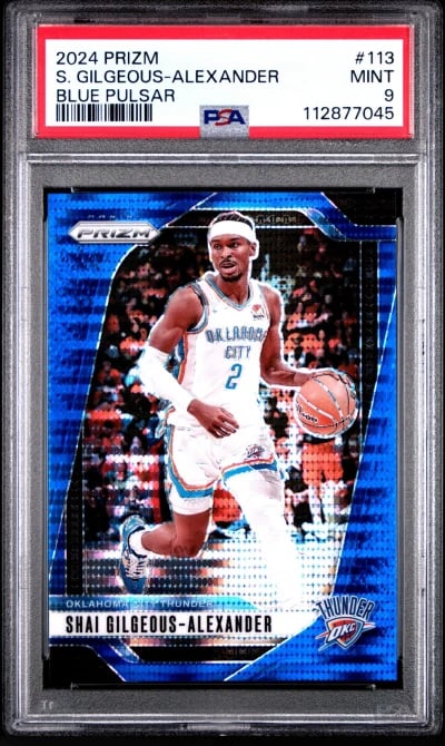 2024 PANINI PRIZM BLUE PULSAR #113 SHAI GILGEOUS-ALEXANDER 59/99 PSA 9