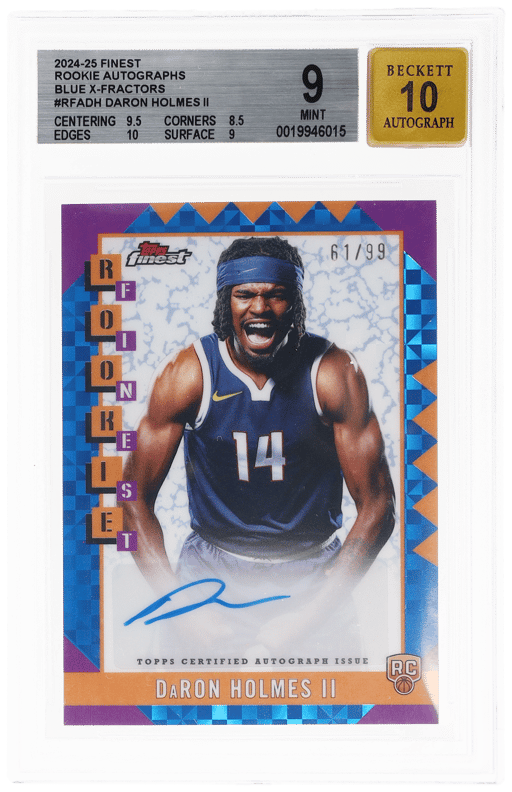2024 Finest Rookie Autograph Blue X-Fractor Daron Holmes II #RFADH 61/99 BGS 9