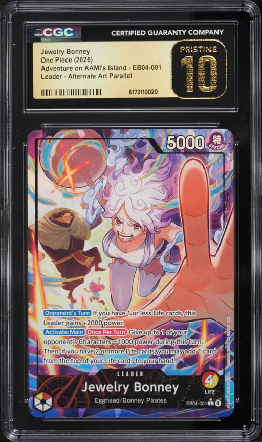 2026 One Piece Adventure On KAMI's Island Alt Art Jewelry Bonney L #EB04-001 CGC 10 PRISTINE