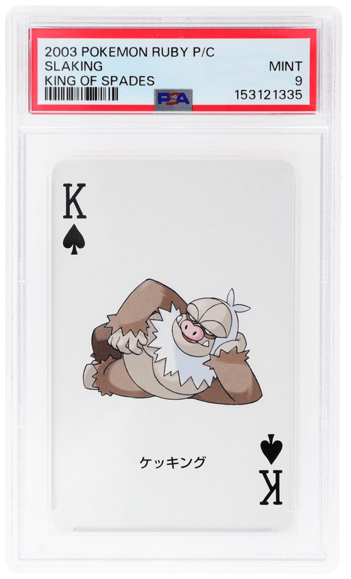 2003 Pokemon Ruby Version Playing Cards King of Spades Slaking PSA 9