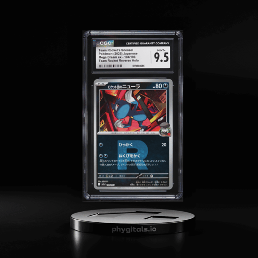 2025 Pokemon Japanese Mega Dream Ex Team Rocket Reverse Holo Team Rocket's Sneasel #104 CGC 9.5