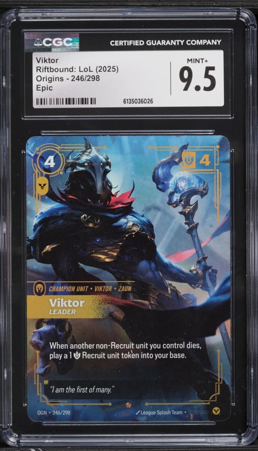2025 Riftbound League Of Legends Origins Epic Viktor #246 CGC 9.5 MINT+
