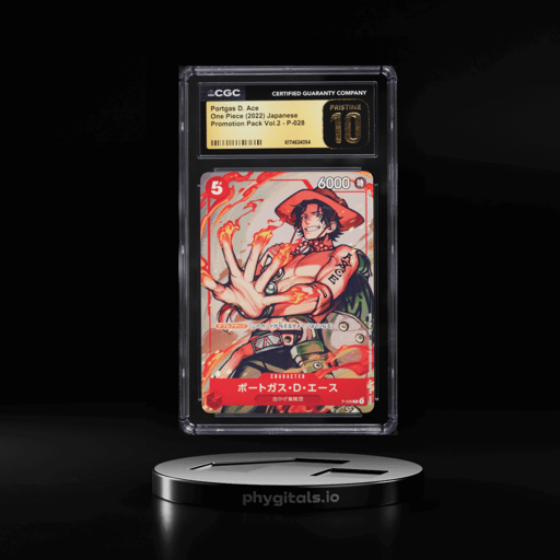 2022 One Piece Japanese Promo Pack Vol.2 Alt Art Portgas D. Ace #P-028 CGC 10 PRISTINE