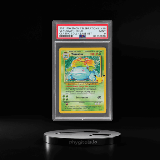 2021 Pokemon Celebrations Classic Collection Base Set Holo Venusaur #15 PSA 9