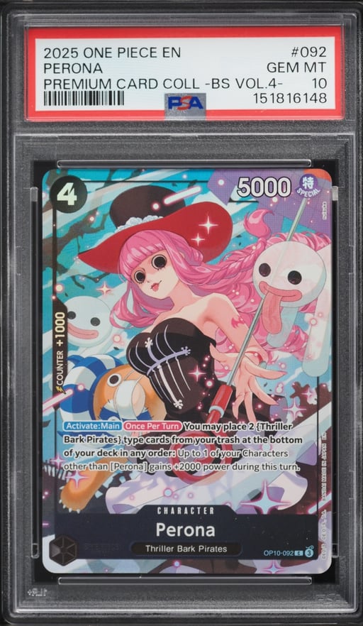 2025 One Piece Premium Best Selection Vol.4 Perona #OP10-092 PSA 10 GEM MINT