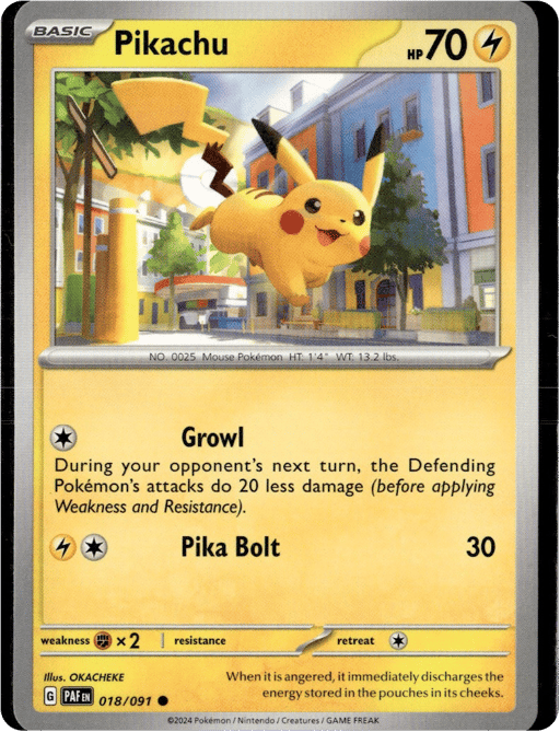 2024 Pikachu #18 Paldean Fates