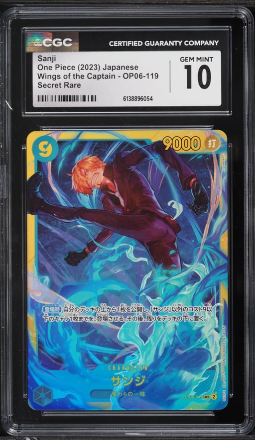 2023 One Piece Japanese Wings Of The Captain SEC Sanji #OP06-119 CGC 10 GEM MINT
