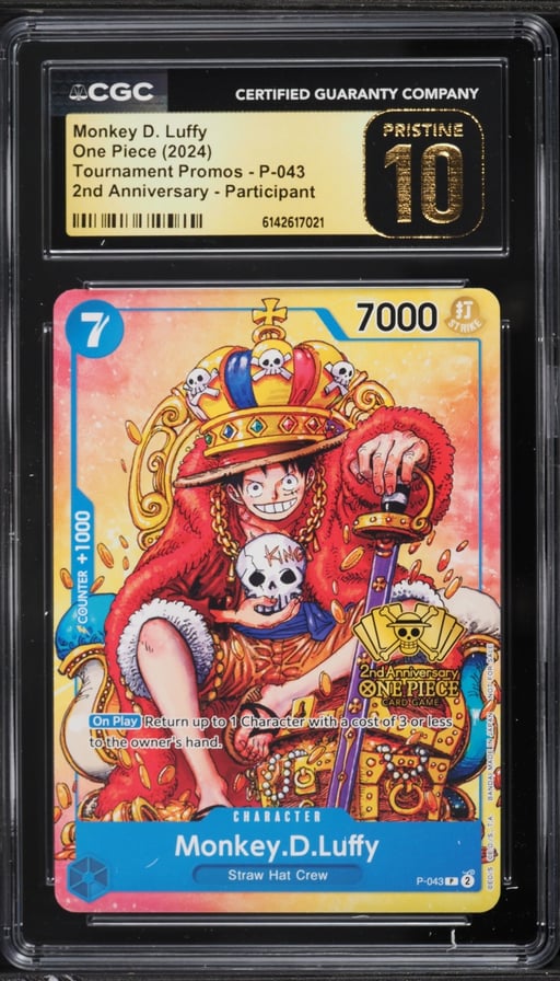 2024 One Piece Promo 2nd Anniversary Participant Monkey D. Luffy #P-043 CGC 10 PRISTINE