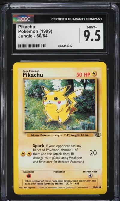 1999 Pokemon Jungle Pikachu #60 CGC 9.5 MINT+