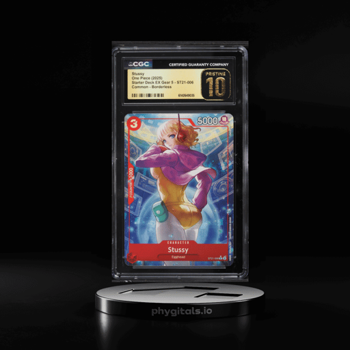 2025 One Piece Starter Deck EX Gear 5 Borderless Alt Art Stussy #ST21-006 CGC 10 PRISTINE