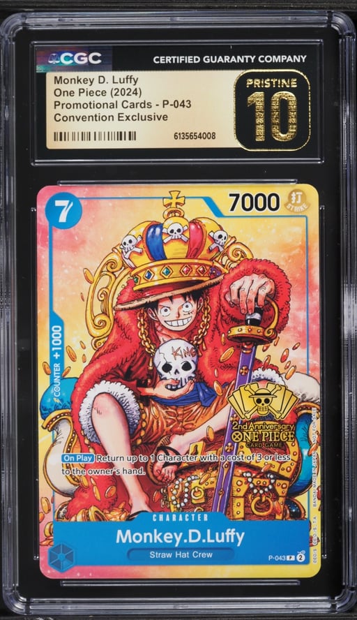 2024 One Piece Promo Convention Exclusive Monkey D. Luffy #P-043 CGC 10 PRISTINE