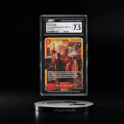 2025 One Piece Premium Booster: Best Vol.2 Silvers Rayleigh #OP08-118 CGC 7.5 NRMT+