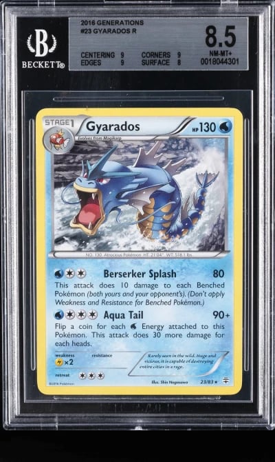 2016 POKEMON GENERATIONS R #23 GYARADOS BGS 8.5