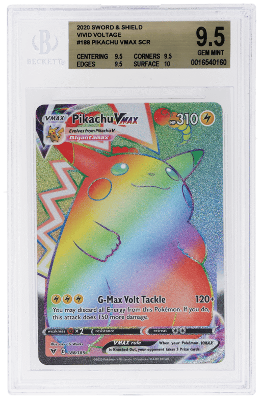 2020 Pokemon Sword and Shield Vivid Voltage Secret Rare Pikachu Vmax #188 BGS 9.5