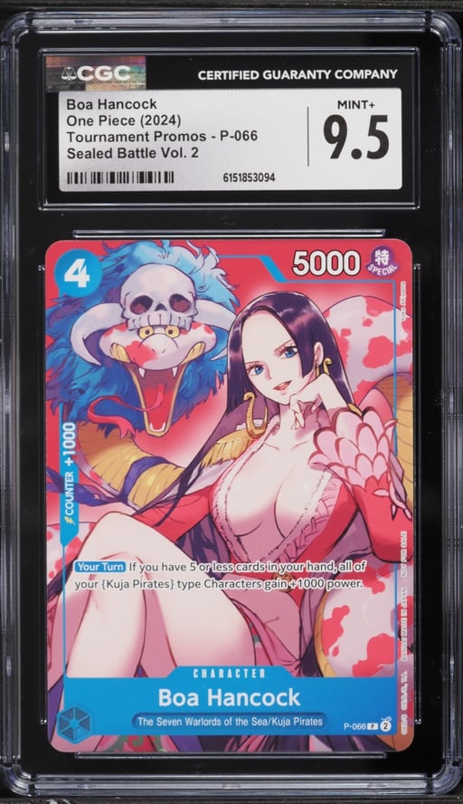 2024 One Piece Tournament Promo Sealed Battle Volume 2 Boa Hancock #P-066 CGC 9.5 MINT+