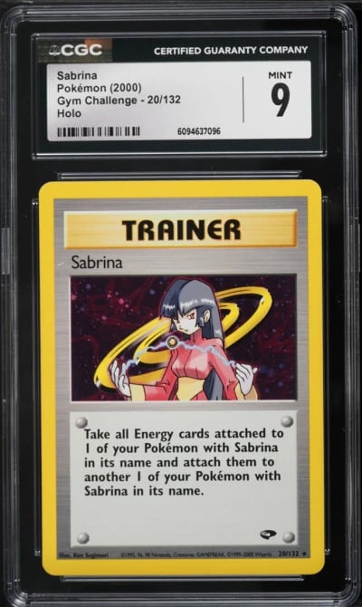 2000 Pokemon Gym Challenge Holo Sabrina #20 CGC 9 MINT