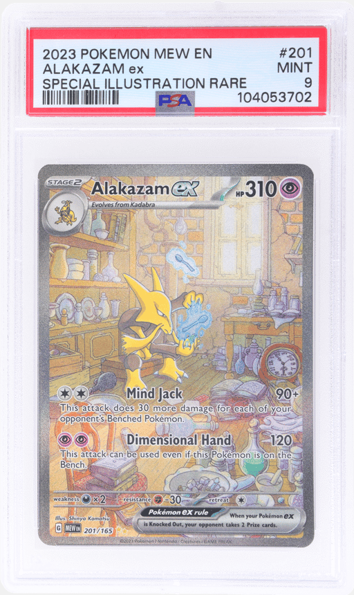 2023 Pokemon Scarlet and Violet 151 Special Illustration Rare Alakazam Ex #201 PSA 9