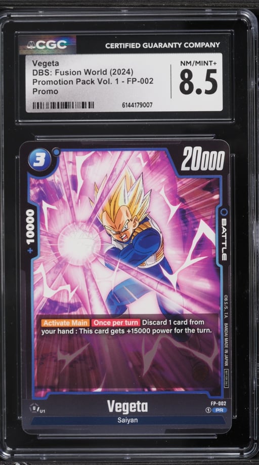 2024 Dragon Ball Super Fusion World Promotion Pack Vol. 1 Vegeta #FP-002 CGC 8.5 NM-MT+