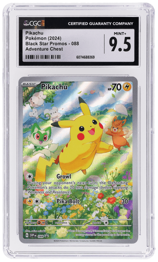 2024 Pokemon Scarlet and Violet Black Star Promo Paldea Adventure Chest Pikachu #088 CGC 9.5
