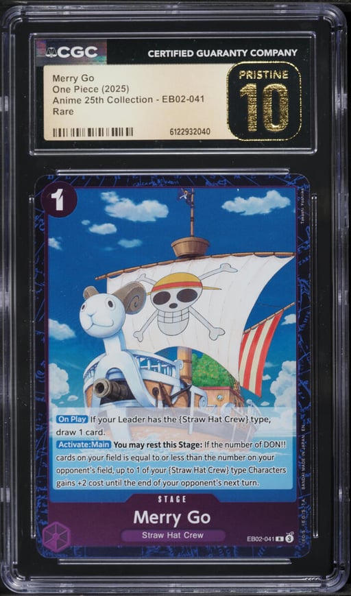 2025 One Piece Anime 25th Collection Merry Go #EB02-041 CGC 10 PRISTINE