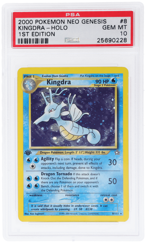 2000 Pokemon Neo Genesis 1st Edition Holo Kingdra #8 PSA 10