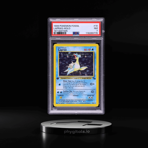 1999 Pokemon Fossil 1st Edition Holo Lapras #10 PSA 7 NRMT