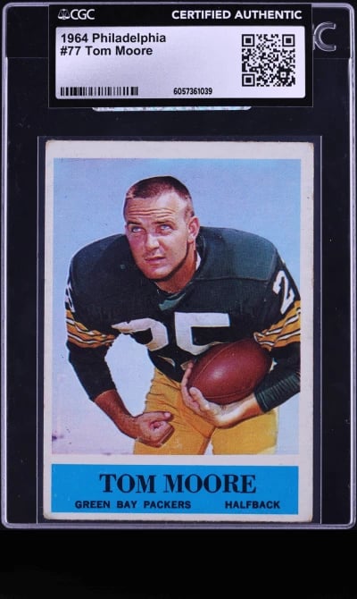 1964 Philadelphia Tom Moore #77 CGC AUTH
