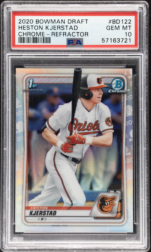 2020 Bowman Chrome Draft Refractor Heston Kjerstad #BD122 PSA 10