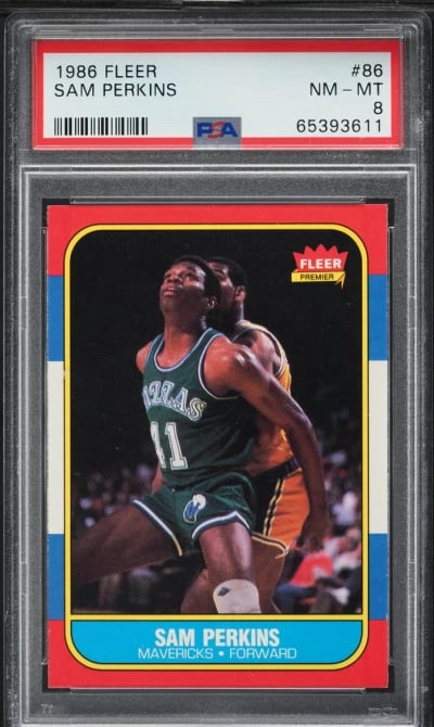 1986 Fleer Basketball Sam Perkin